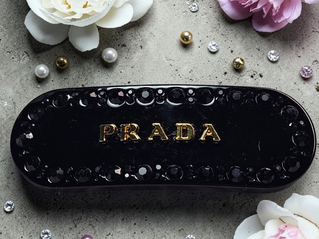 Black Gemstone Luxury Logo Sparkling Stone Hair Clip Spring