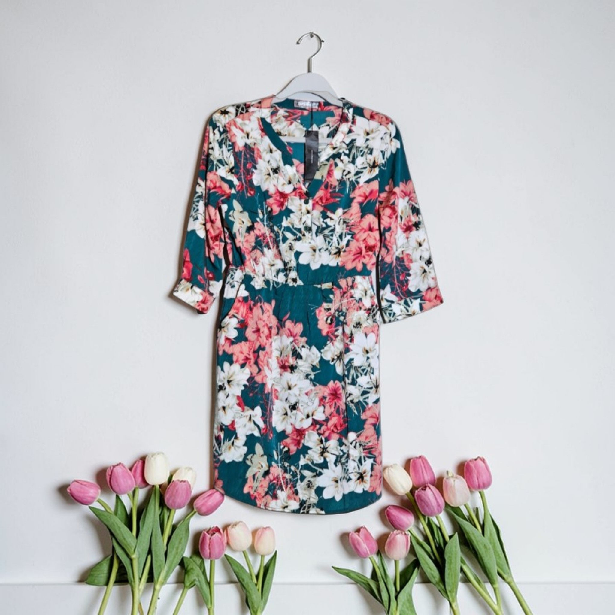 Allegra K Green Floral Dress Size US Small NWT