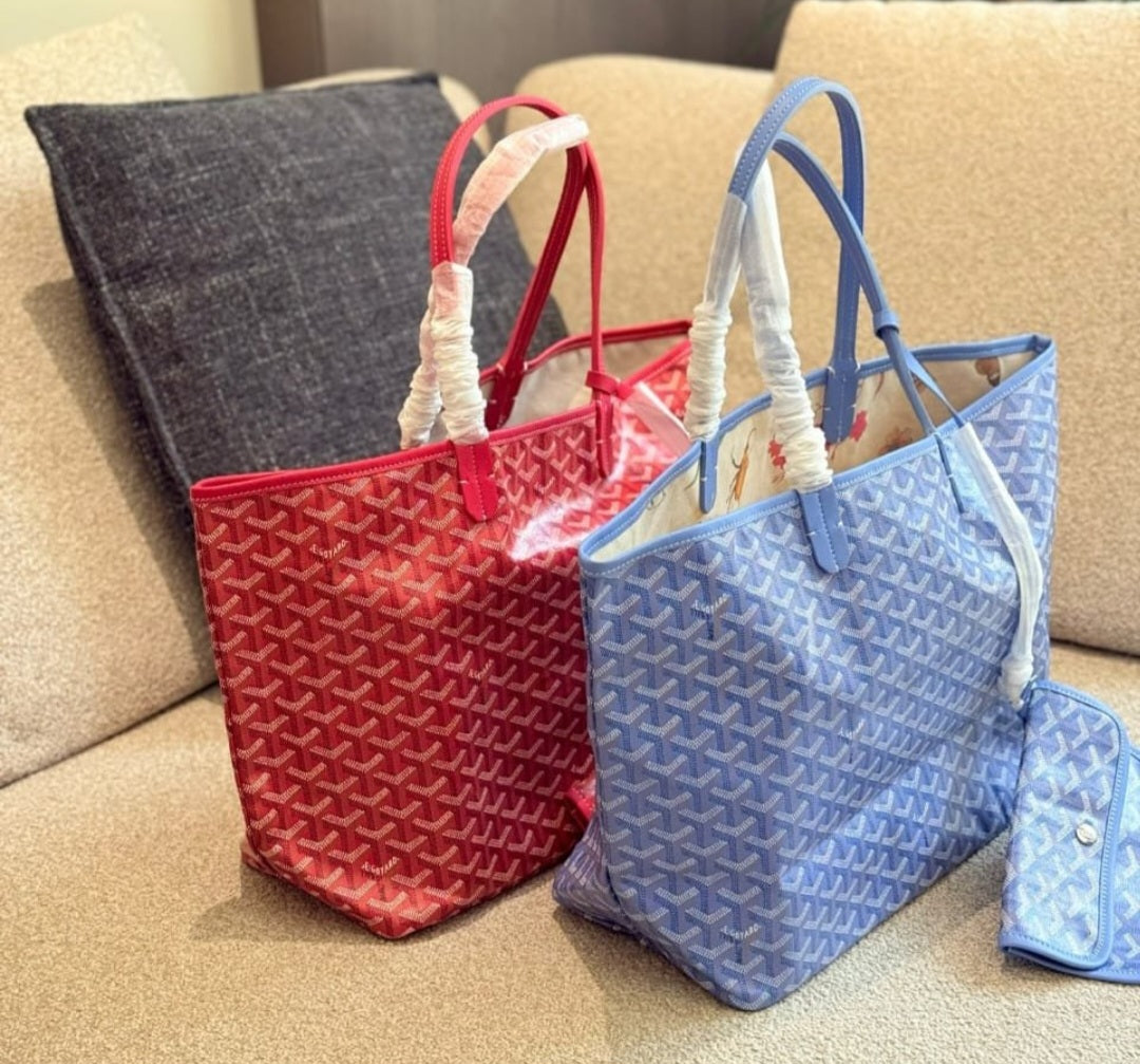 Go limited edition tote bag and pouch set Red or Blue floral