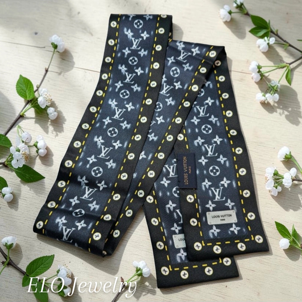 Louis Vuitton Logo bag scarf / Hair Accessory Tagged 100% Silk
