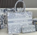Gray CD Logo 2 piece Tote and Wallet Set