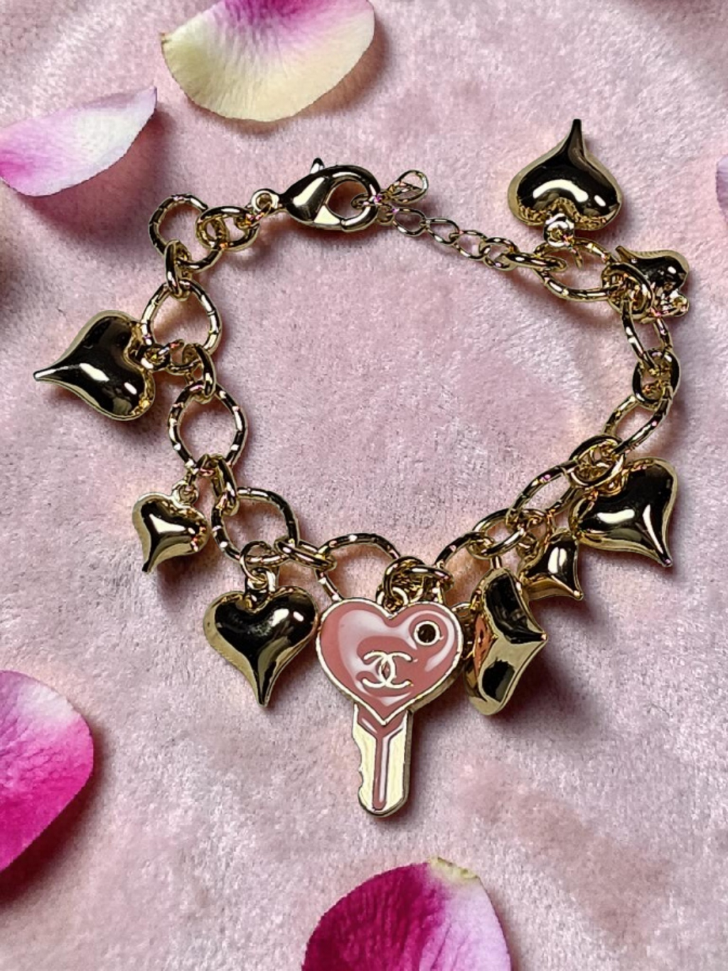 Charm Lock and Key Bracelet