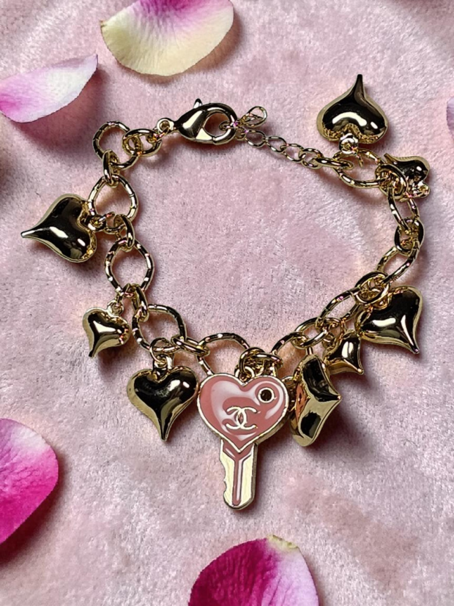 Charm Lock and Key Bracelet
