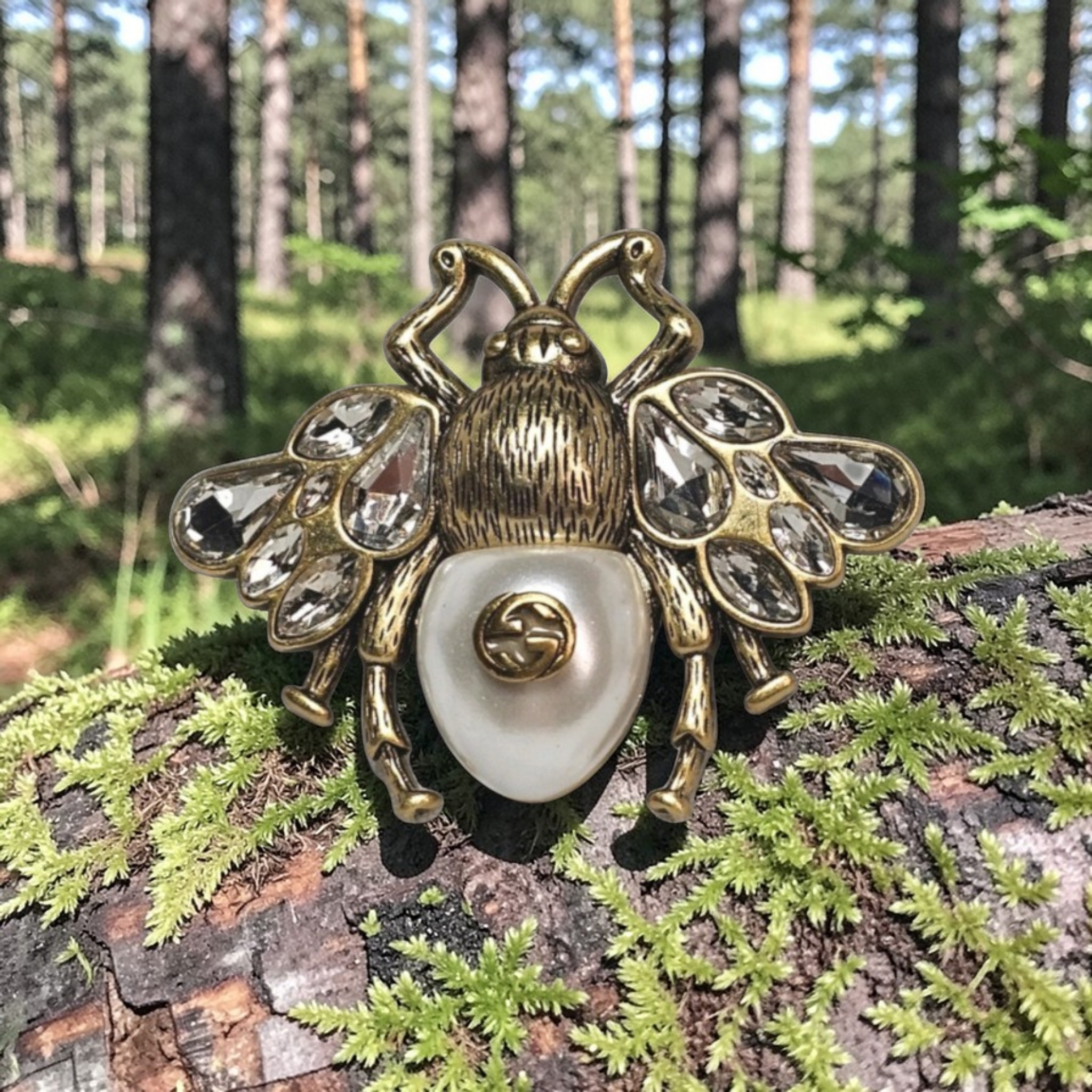 Gucci Bee charm Gold & Pearl Statement Brooch