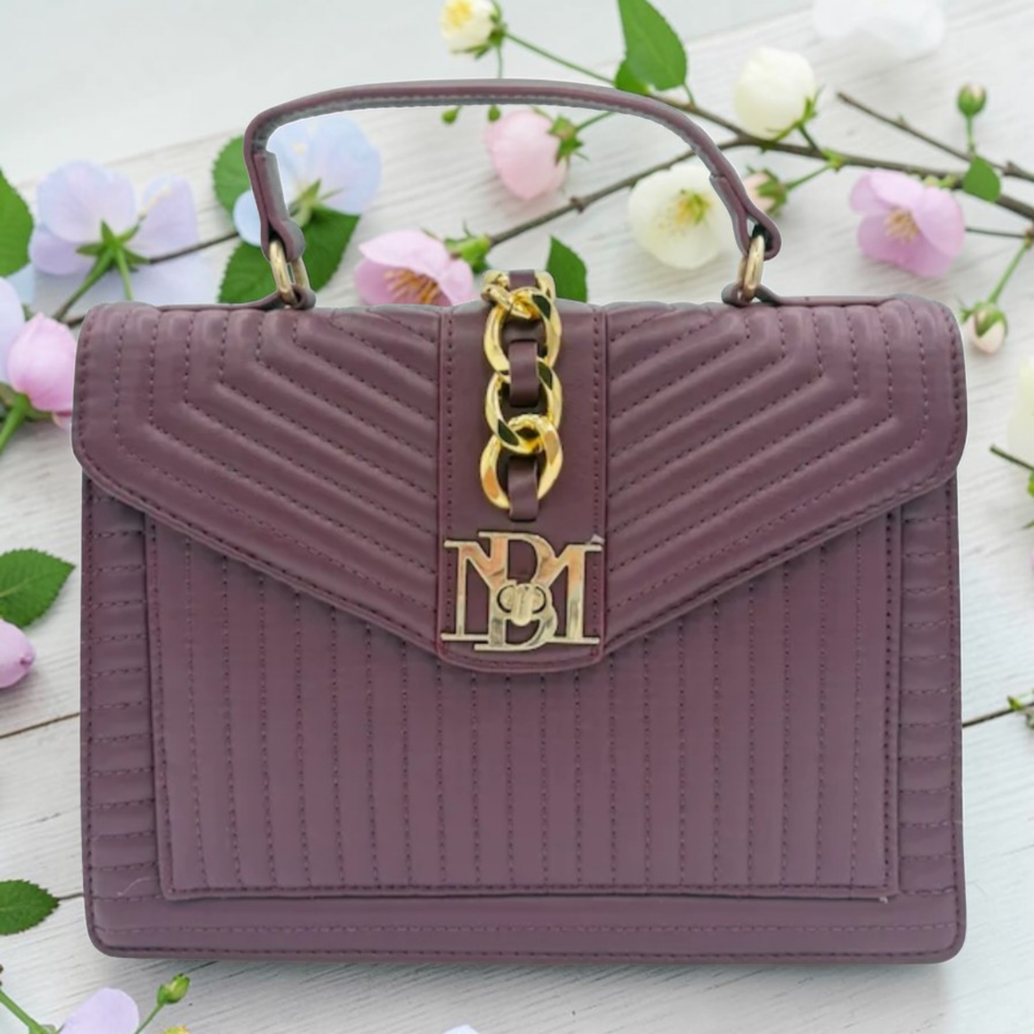 Badgley Mischka Plum Handbag NWT