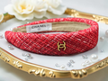 Red Cc logo Tweed Headband Spring