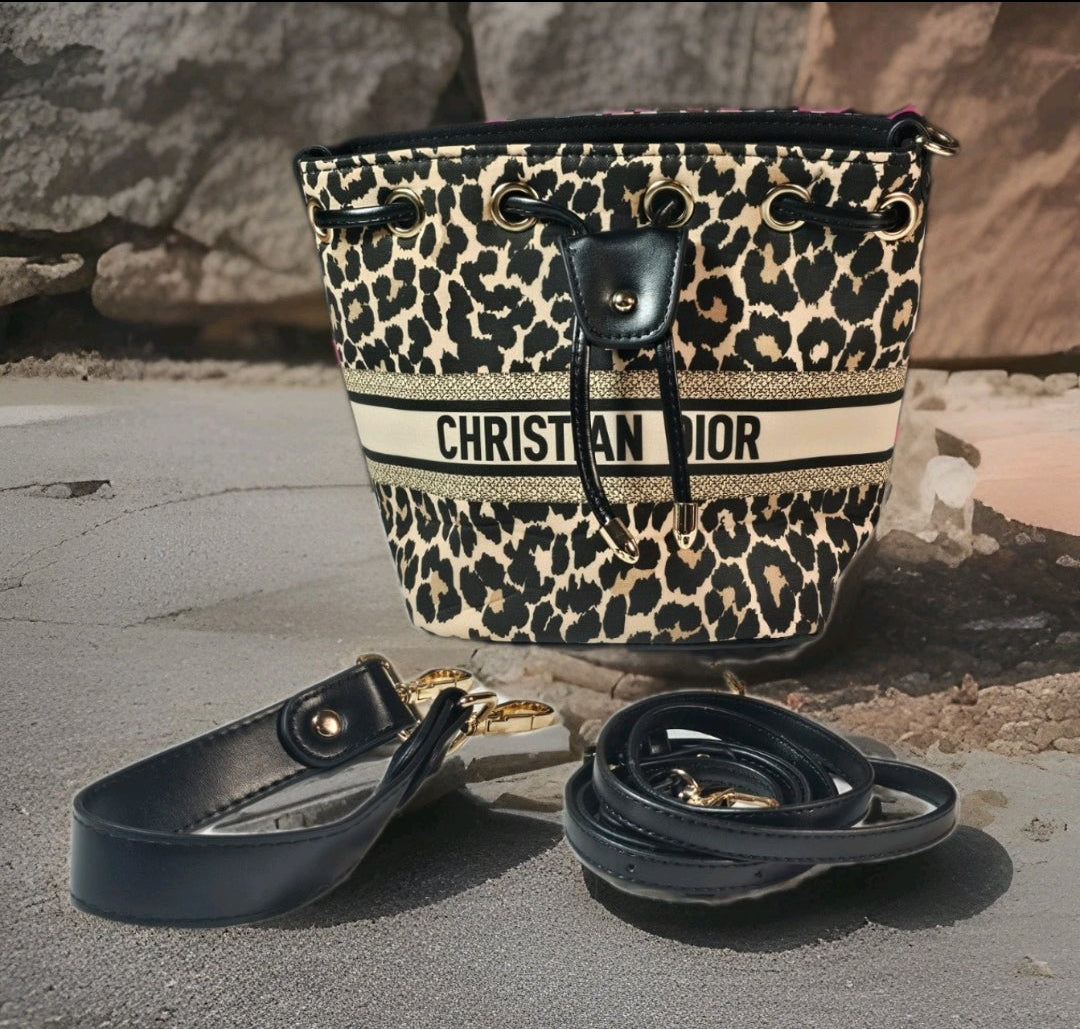 Dior Leopard print Convertible Crossbody Handbag