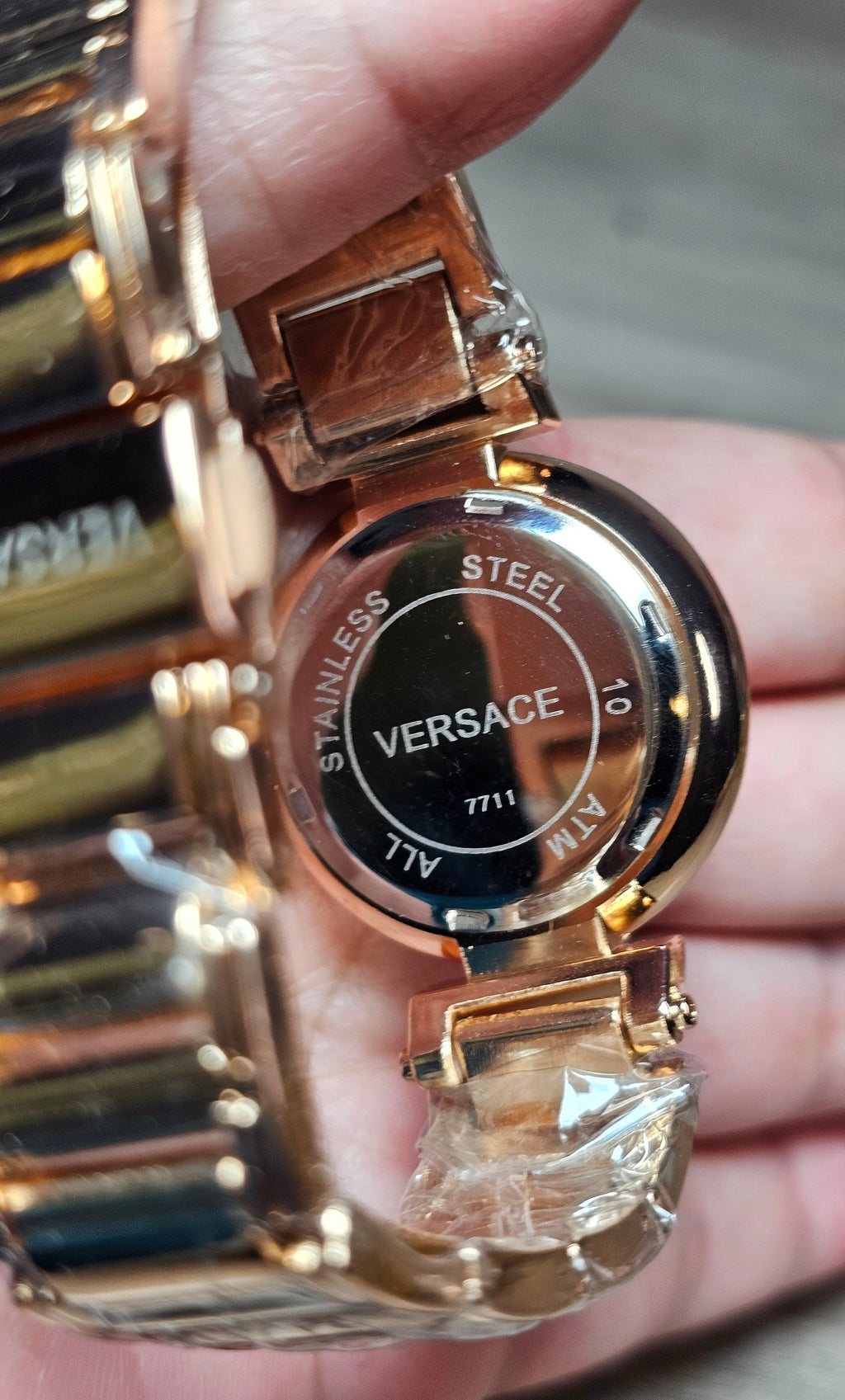 Verse Watch Pink Face Gold Bracelet