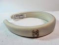 C Logo Cream Sueded Headband
