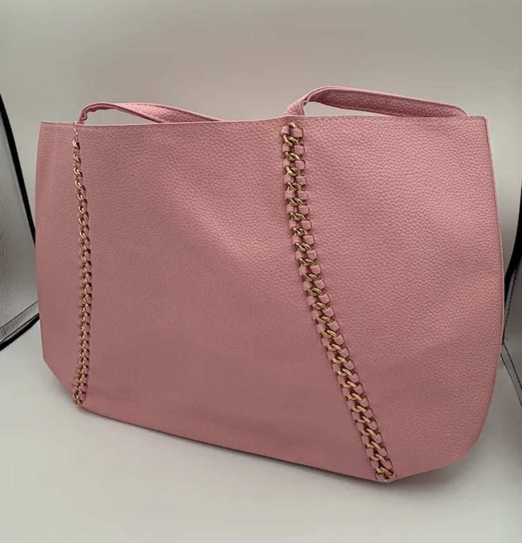 Badgley Mischka Large Pink Tote Bag NWT