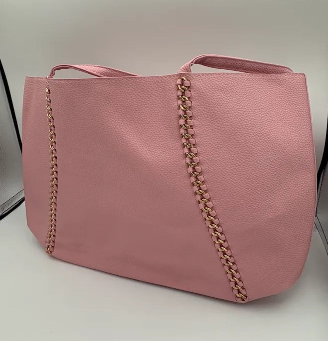 Badgley Mischka Large Pink Tote Bag NWT