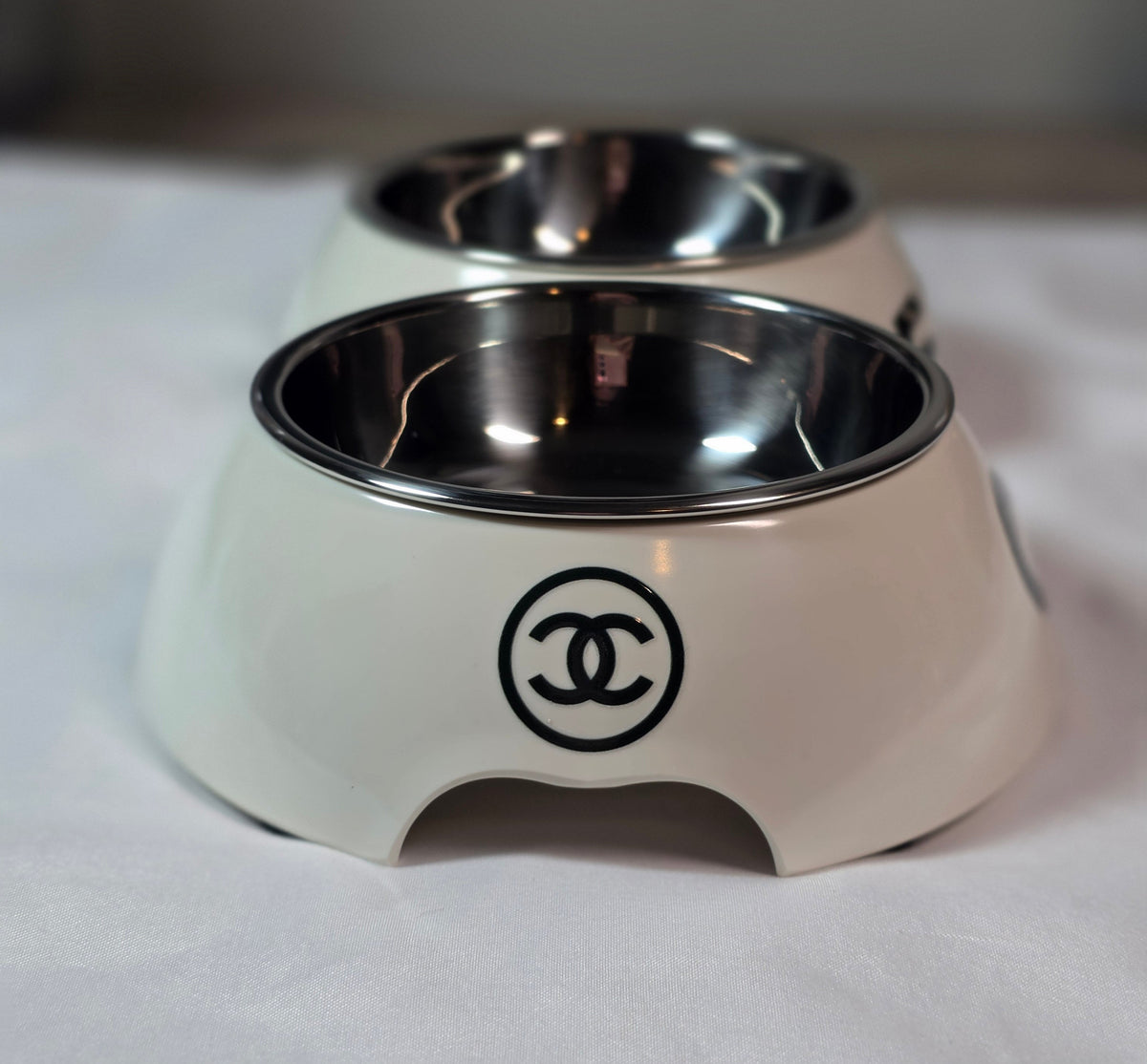 Luxury Pet Feeder 2 sided Black or White