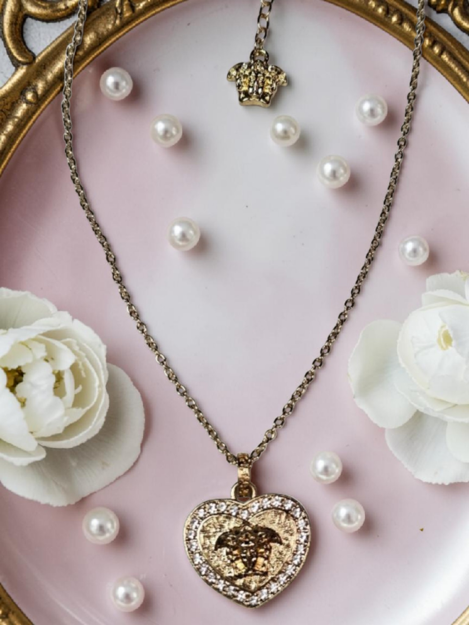 Medusa Head Double charm Necklace