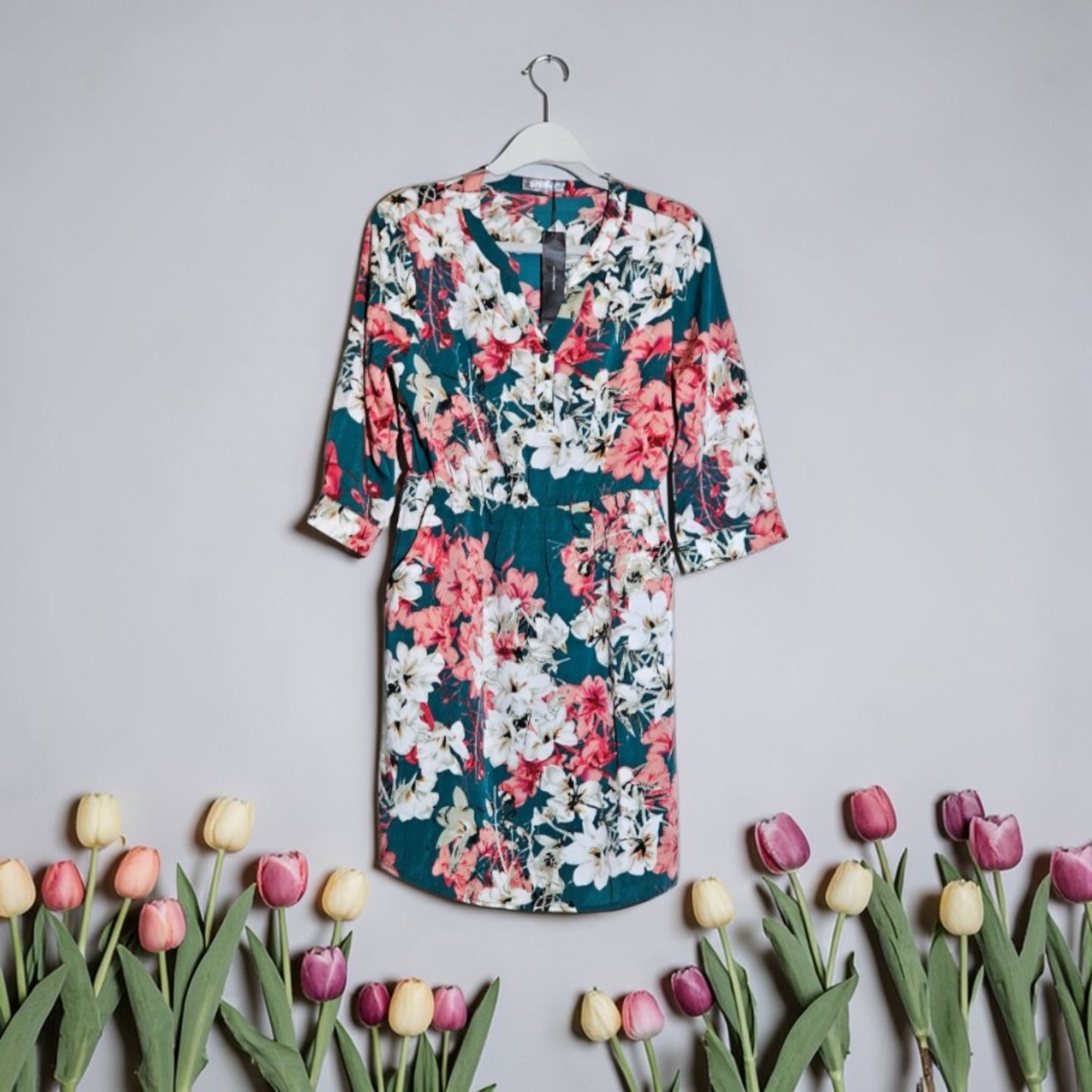 Allegra K Green Floral Dress Size US Small NWT