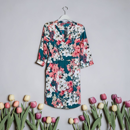 Allegra K Green Floral Dress Size US Small NWT