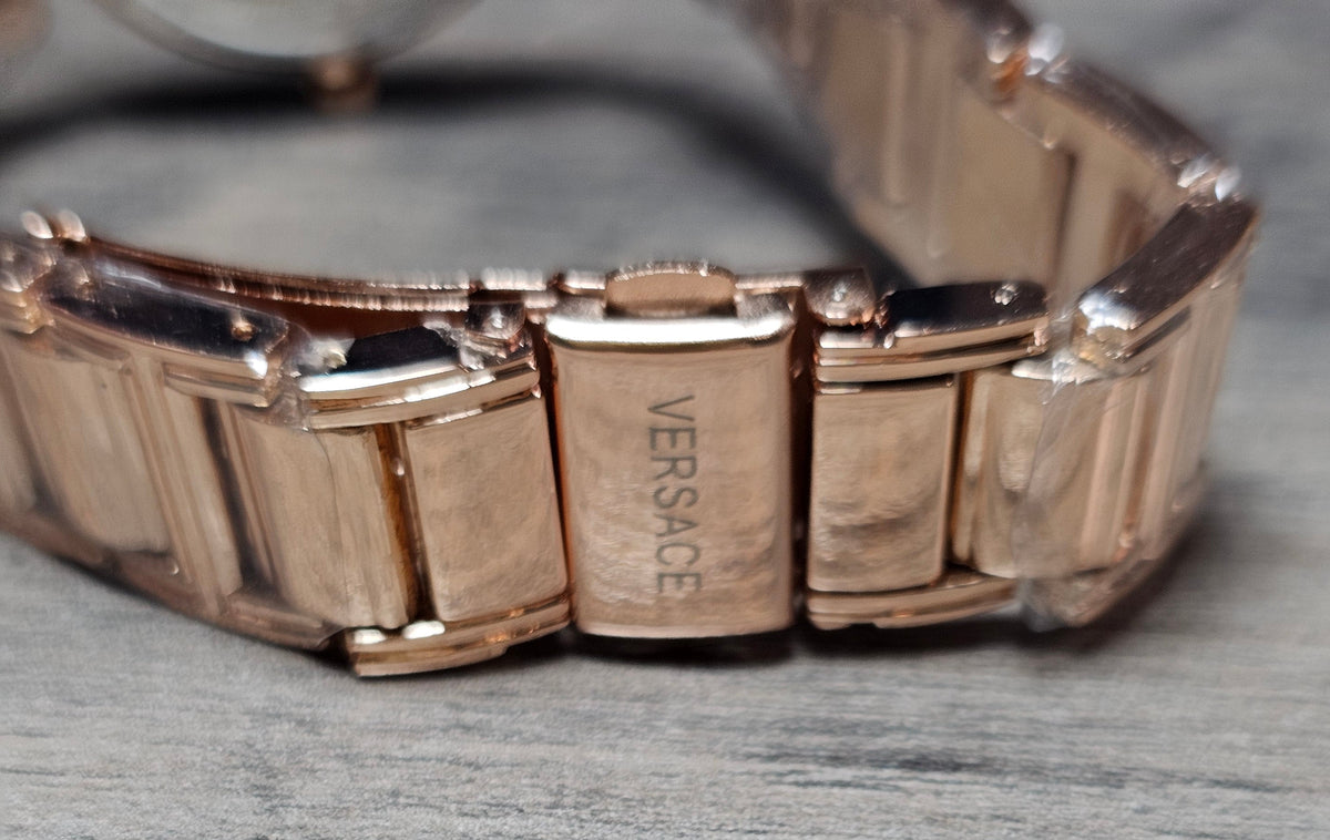 Verse Watch Pink Face Gold Bracelet