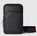Black Logo Men's Crossbody Top Q