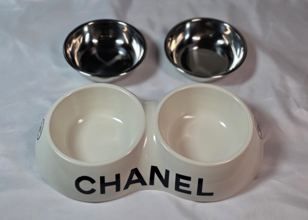 Luxury Pet Feeder 2 sided Black or White