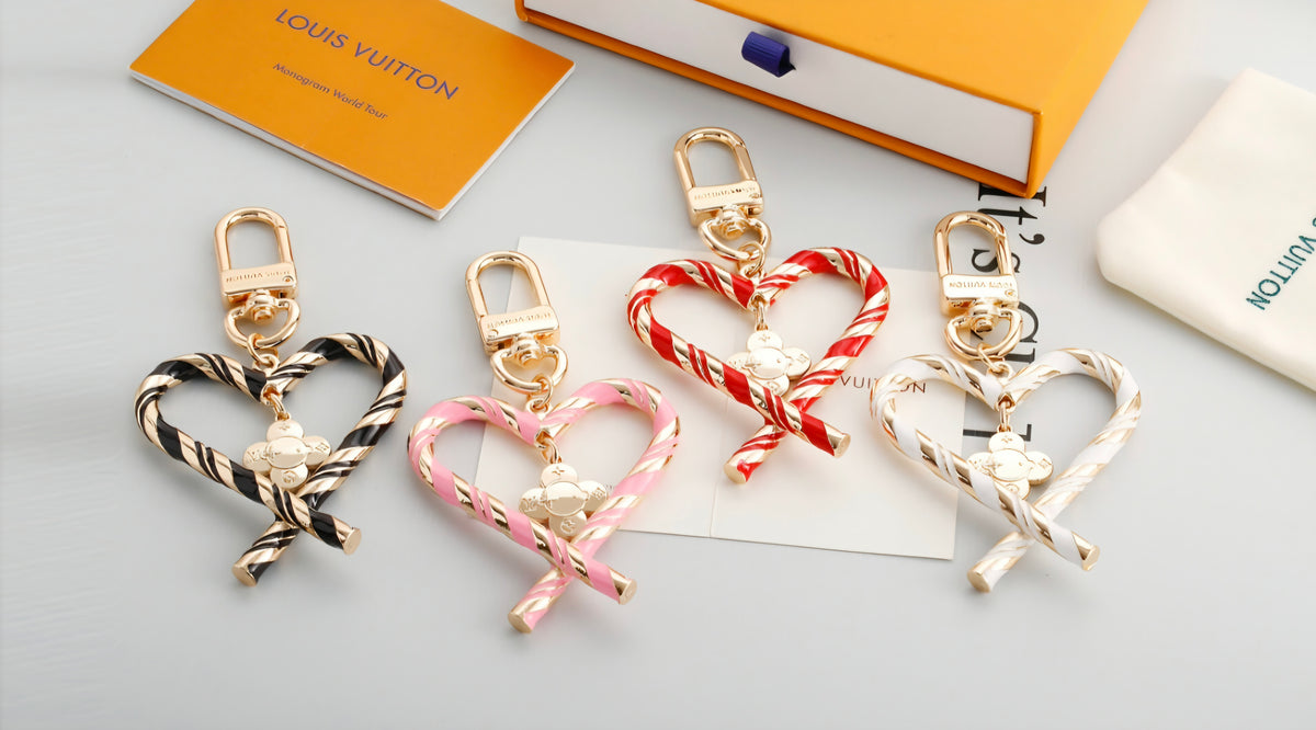 Candy Cane themed Luxury Bag Charm