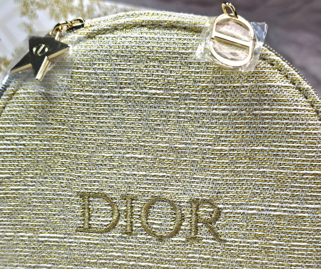 Special Edition Dior Large Round Gold Holiday Vanity with mirror NIB