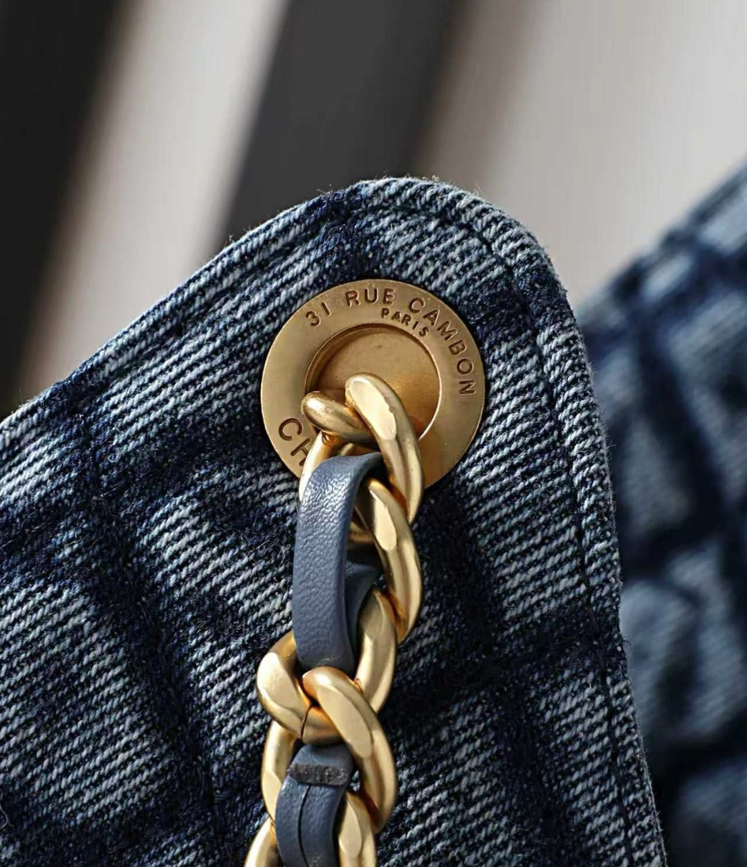 C Logo Luxury Dark Denim Bag
