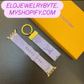 Lavender L Logo Apple Watch Band
