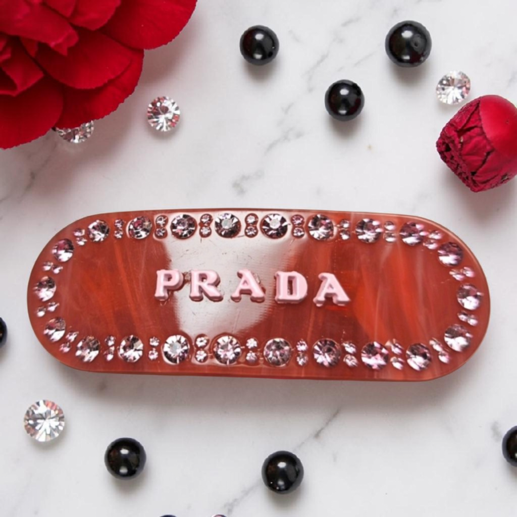 Hot Pink Sparkling Stone Hair Clip Spring