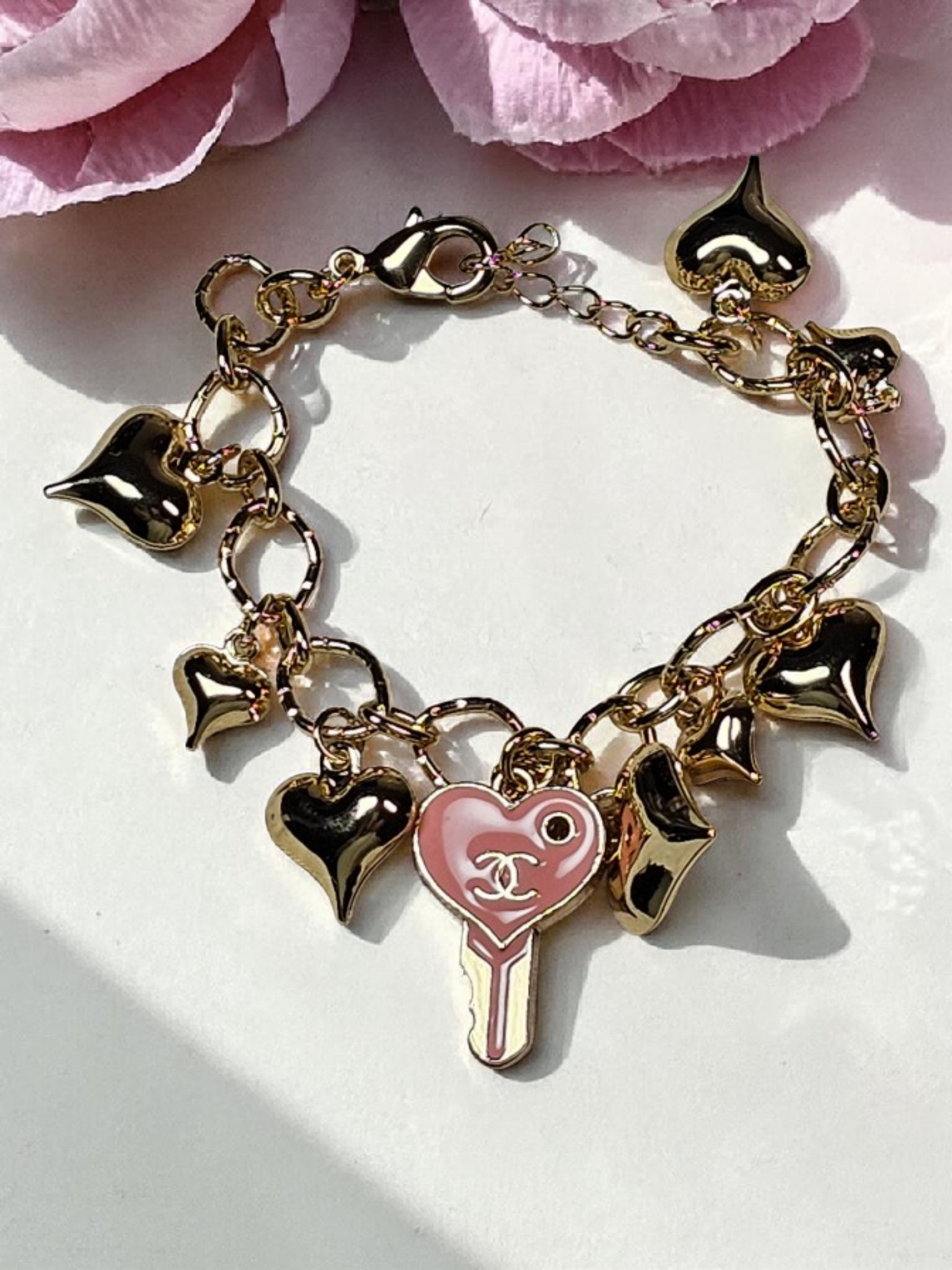 Charm Lock and Key Bracelet