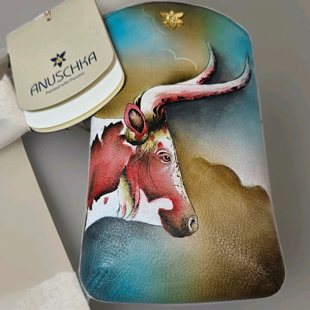 Anuschka Hand-Painted Phone/ Eyeglass Case NWT & Dustbag Model 2068-TXL