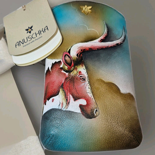 Anuschka Hand-Painted Phone/ Eyeglass Case NWT & Dustbag Model 2068-TXL