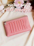 Dior Blush Pink Puffer Logo Makeup Bag New