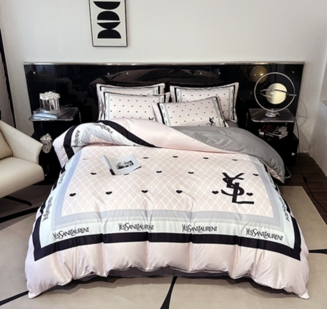 4 Pc Bed Set 100% Cotton King Size