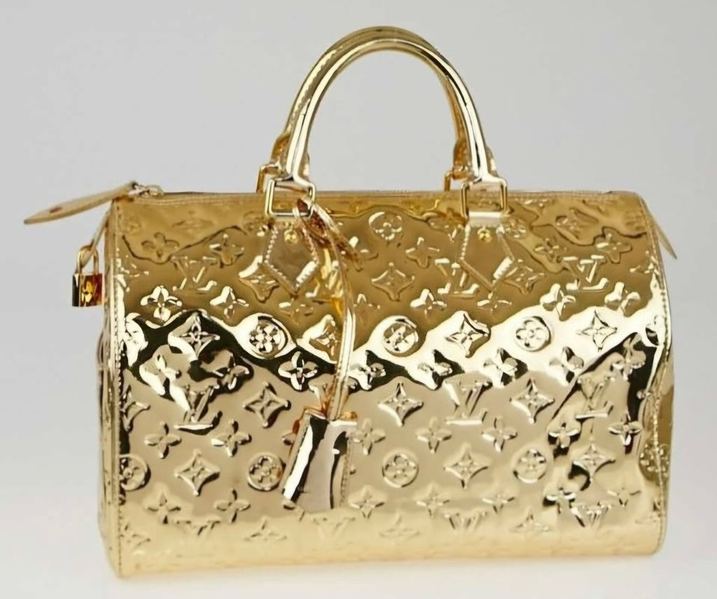 PRE-ORDER Silver or Gold 30cm Monogram speed bag