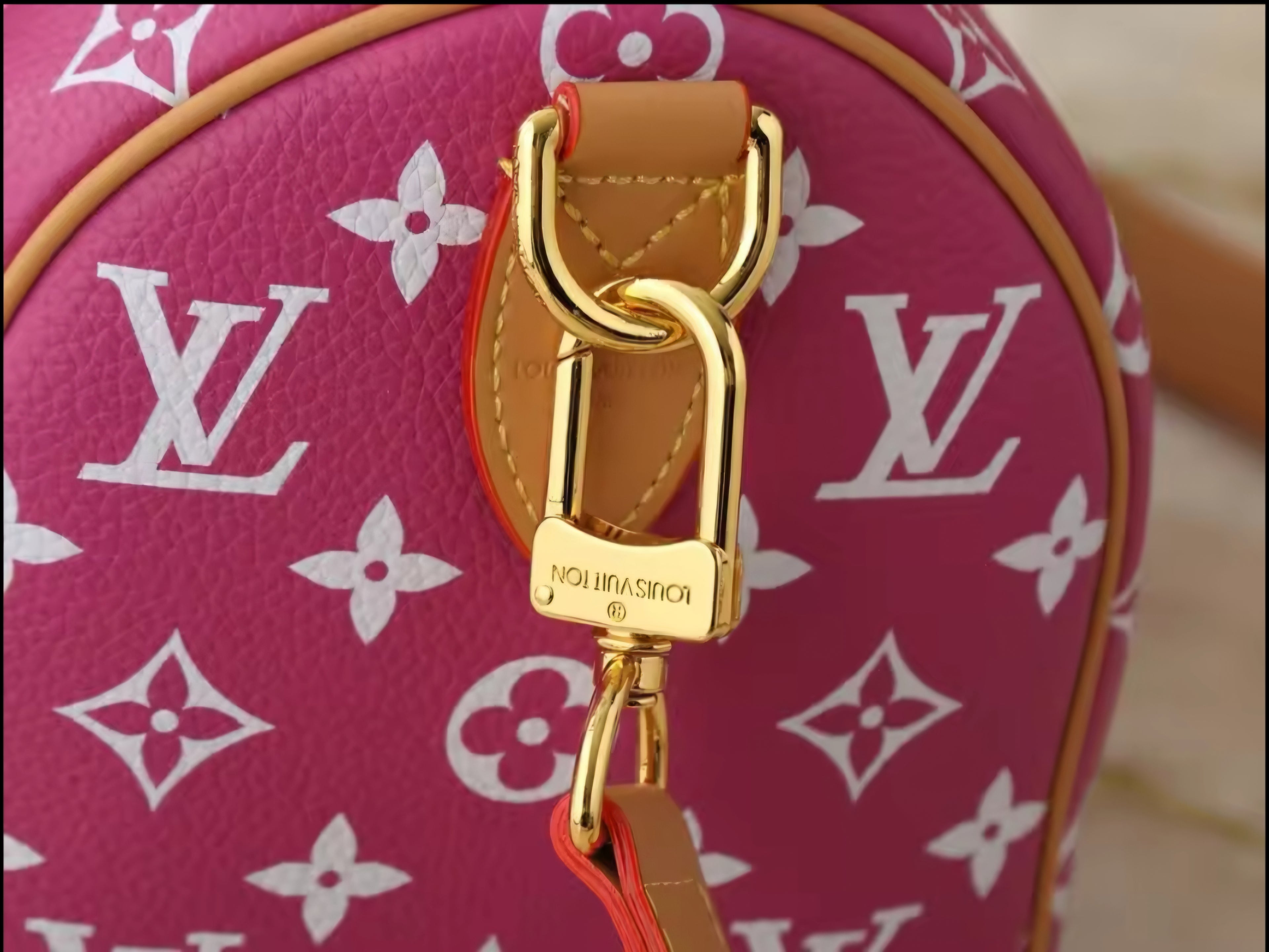 Pink Monogram Logo Bag Size SP 25 NEW