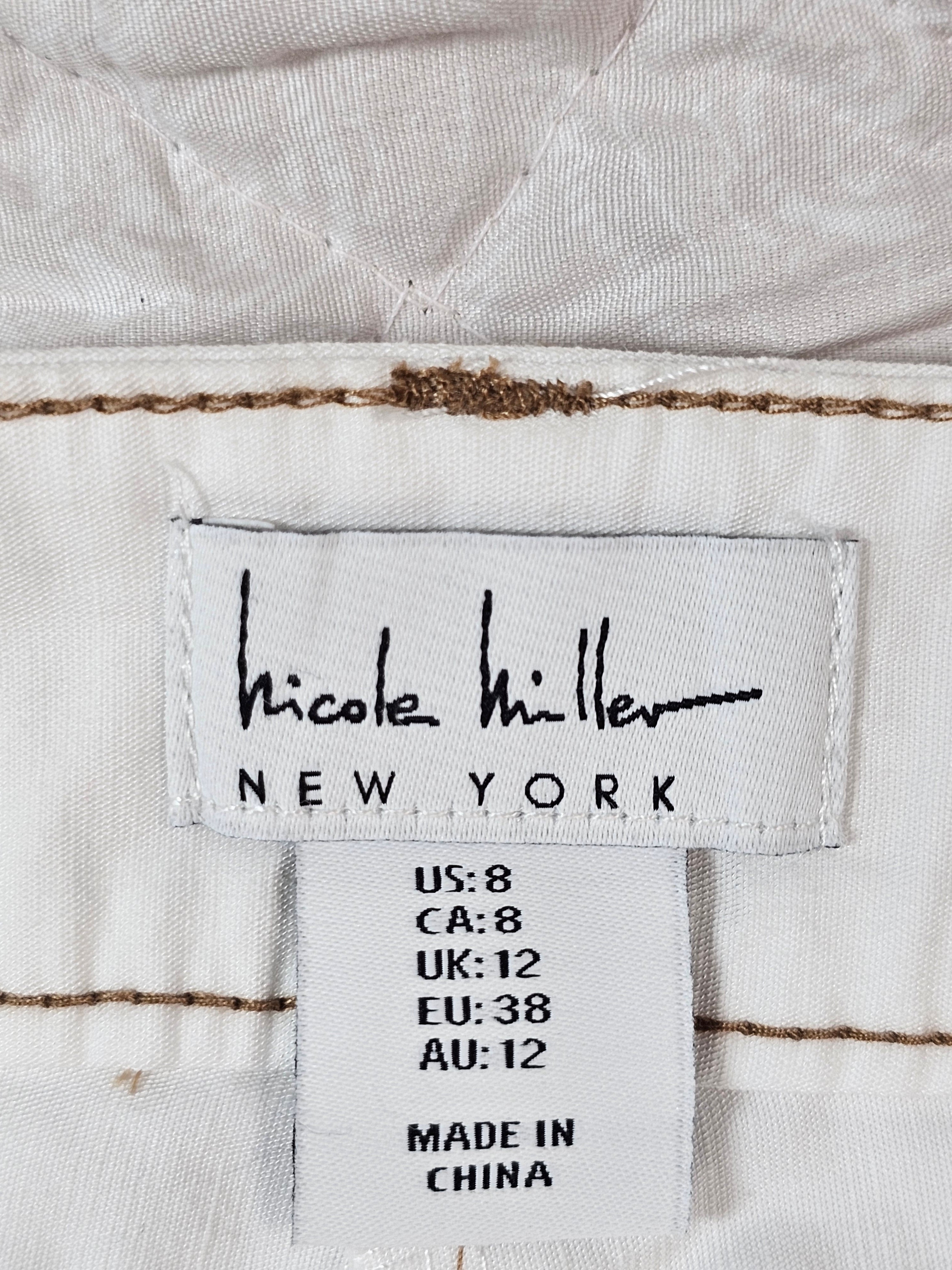 Nicole Miller White Shorts Size 8 women's
