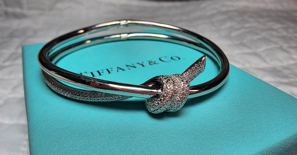 Silver Plated T&C Logo Bangle Bracelet
