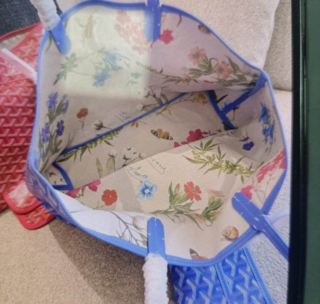 Go limited edition tote bag and pouch set Red or Blue floral