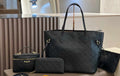 Large black L logo tote set
