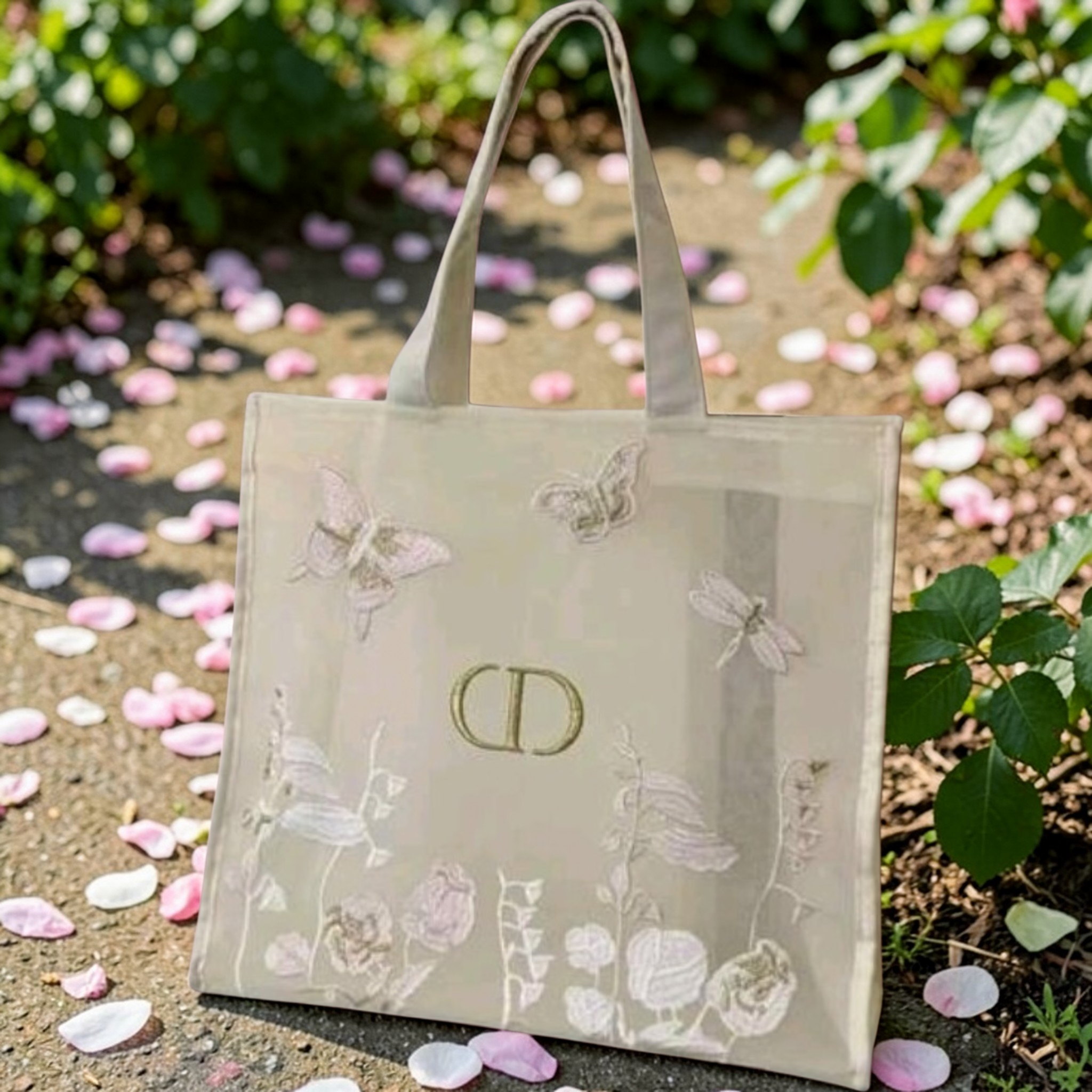 Dior Beautè Butterfly Gold Mesh Large Tote bag Special Edition Mother's day limited release