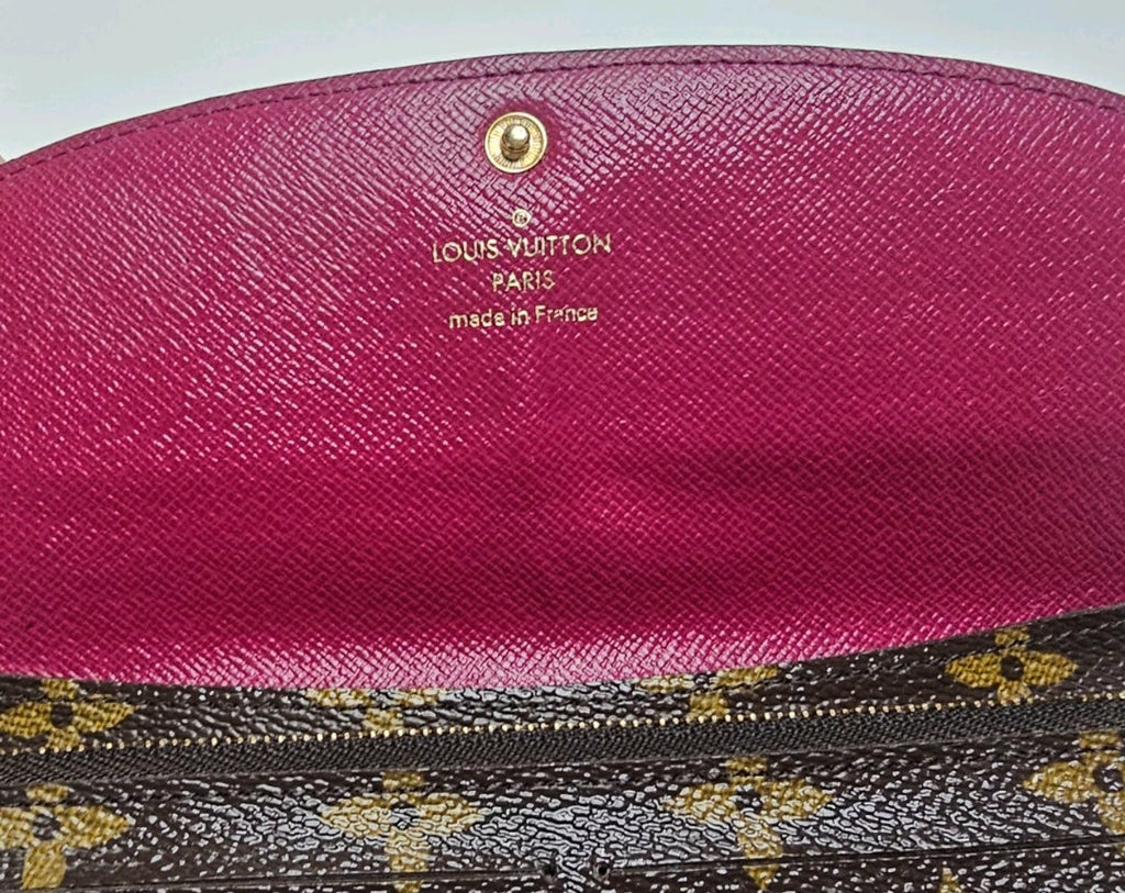 LV Long Wallet 100% Leather EUC