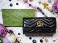 GG Logo Long Wallet w/ Gold hardware and gift box