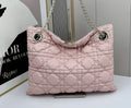 CD Logo Blush Pink Large Quilted Tote