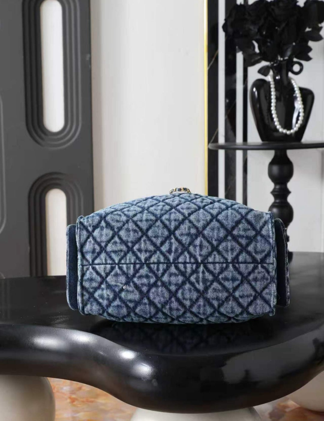 C Logo Luxury Dark Denim Bag