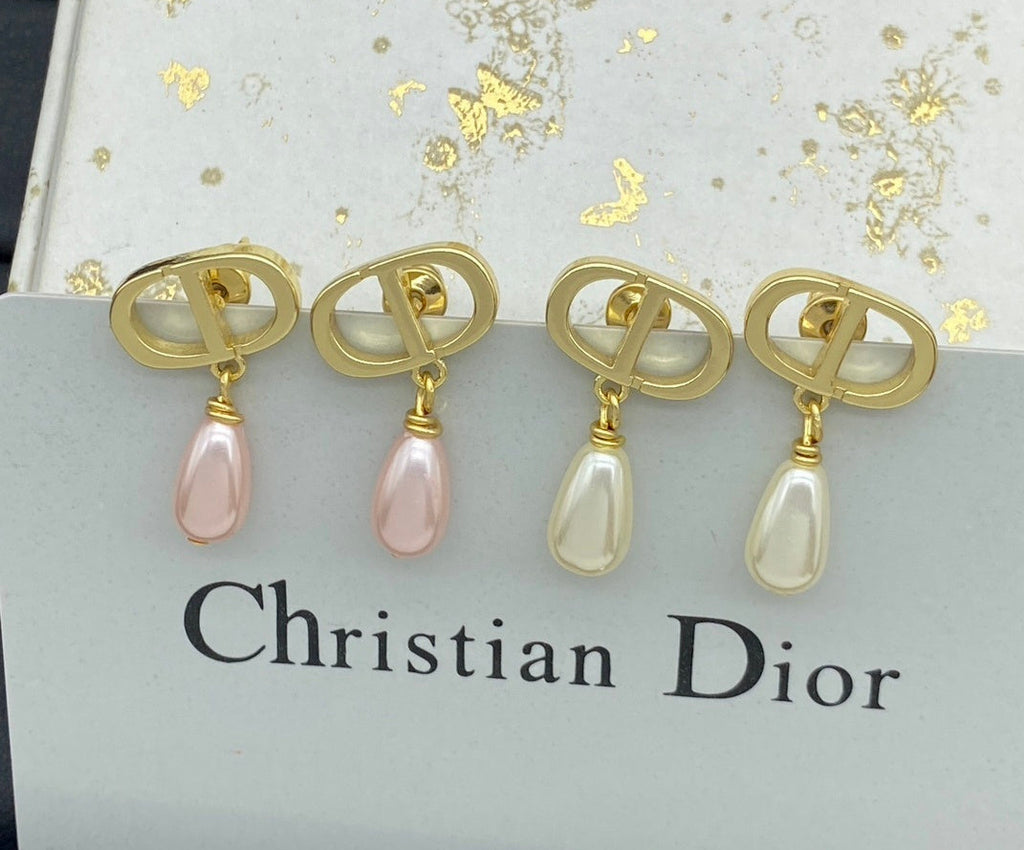 18K gold plated CD Logo Earrings