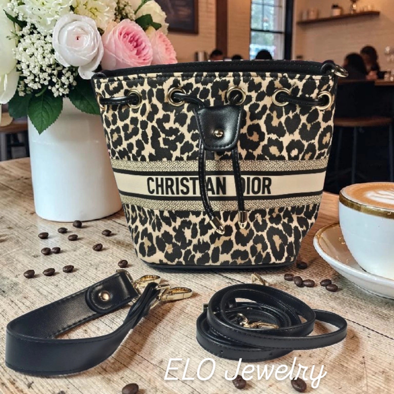 Dior Leopard print Convertible Crossbody Handbag