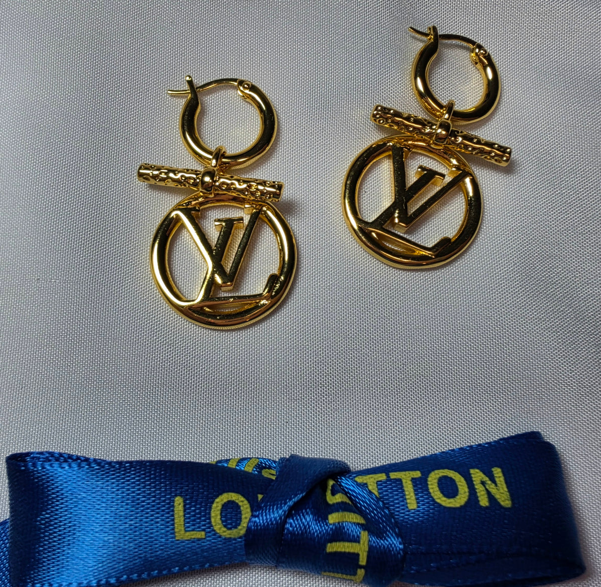 18K gold plated Logo Dangle Earrings