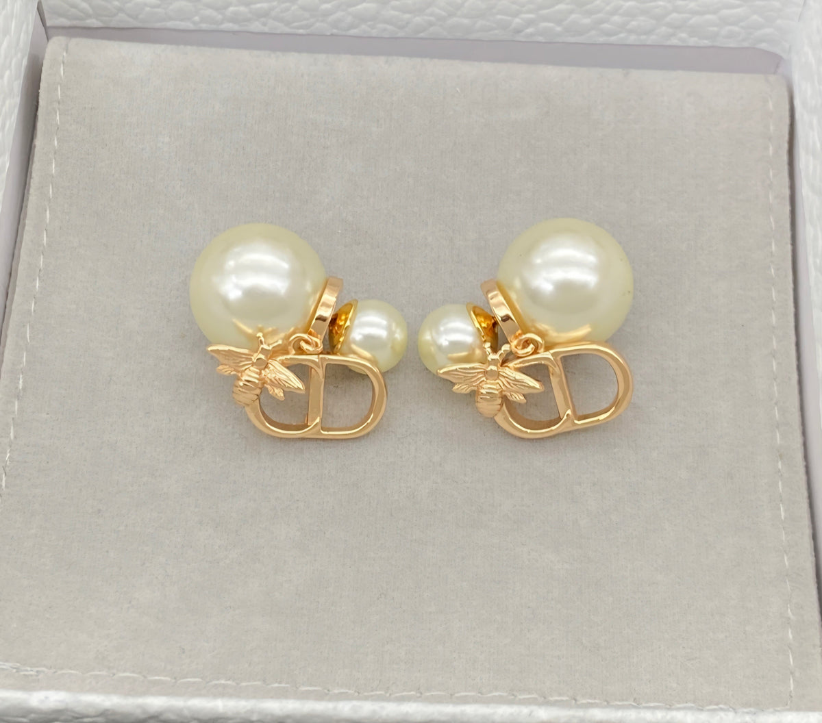 18K gold plated CD Logo Earrings