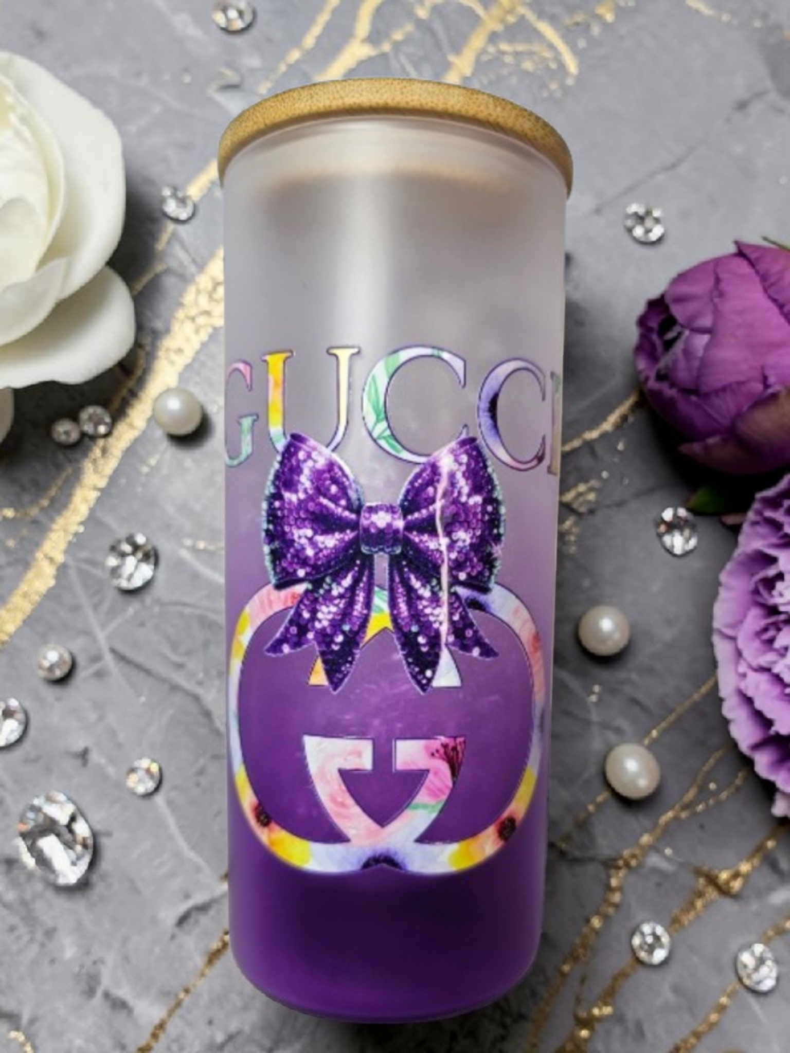 Custom designed Inspired logo Glass Tumbler 20 oz