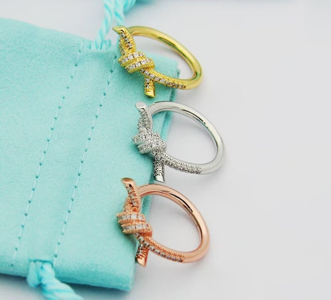 T&C Twist Ring with Gemstones