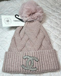 Chanel Beautè Blush Pink Beanie With Pom Pom NWT